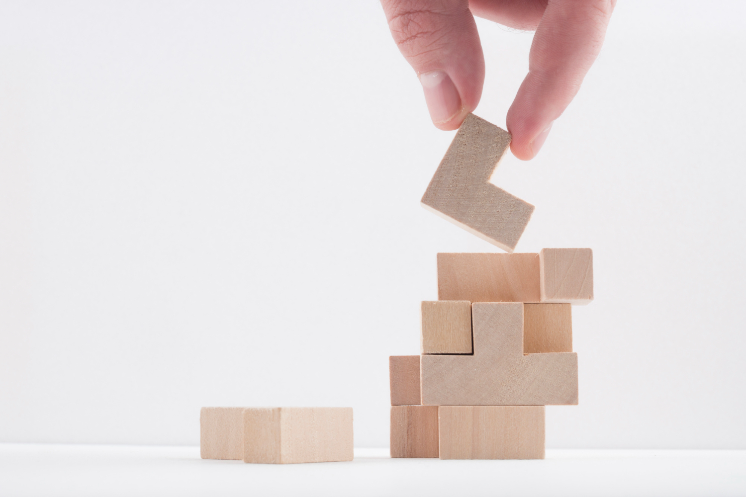 Image of wooden blockes stacked